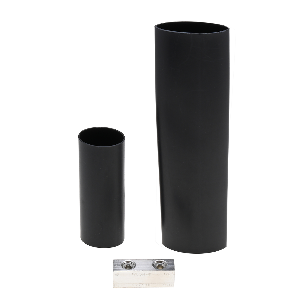 Product image for NSI SKAB-0 6 to 1/0 AWG Black Copper/Aluminum Direct Burial Butt Splice Kit with Heat Shrink