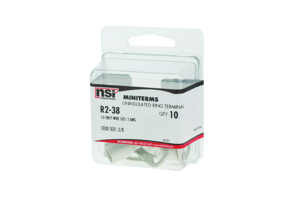 Product image for NSI R2-38 22-18 Bare Ring #10 Stud