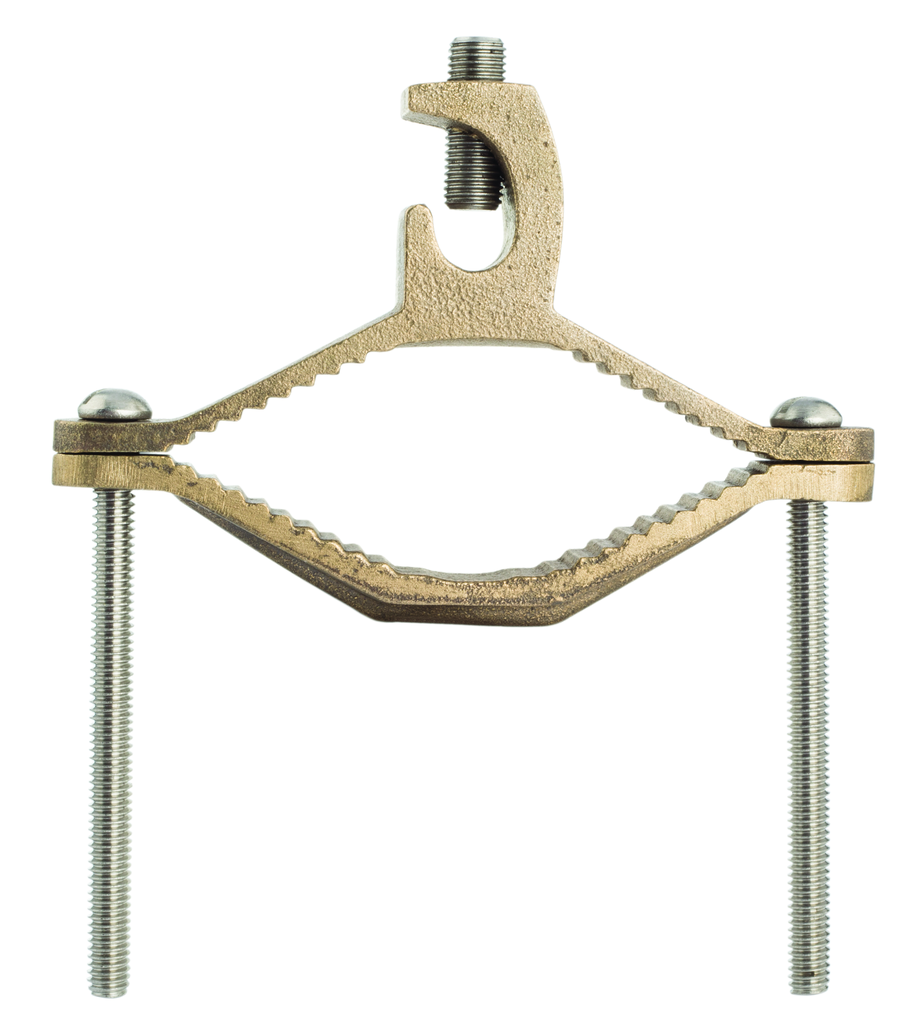 Product image for NSI GLC-440DB 2-1/2 to 4 Inch 8 to 4/0 AWG Stranded Silicon Bronze Heavy Duty Direct Burial Lay-In Ground Clamp