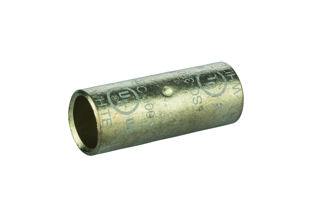 Product image for NSI SC-300 300 MCM White Tinned Copper Standard Barrel 2-Conductor Compression Splice