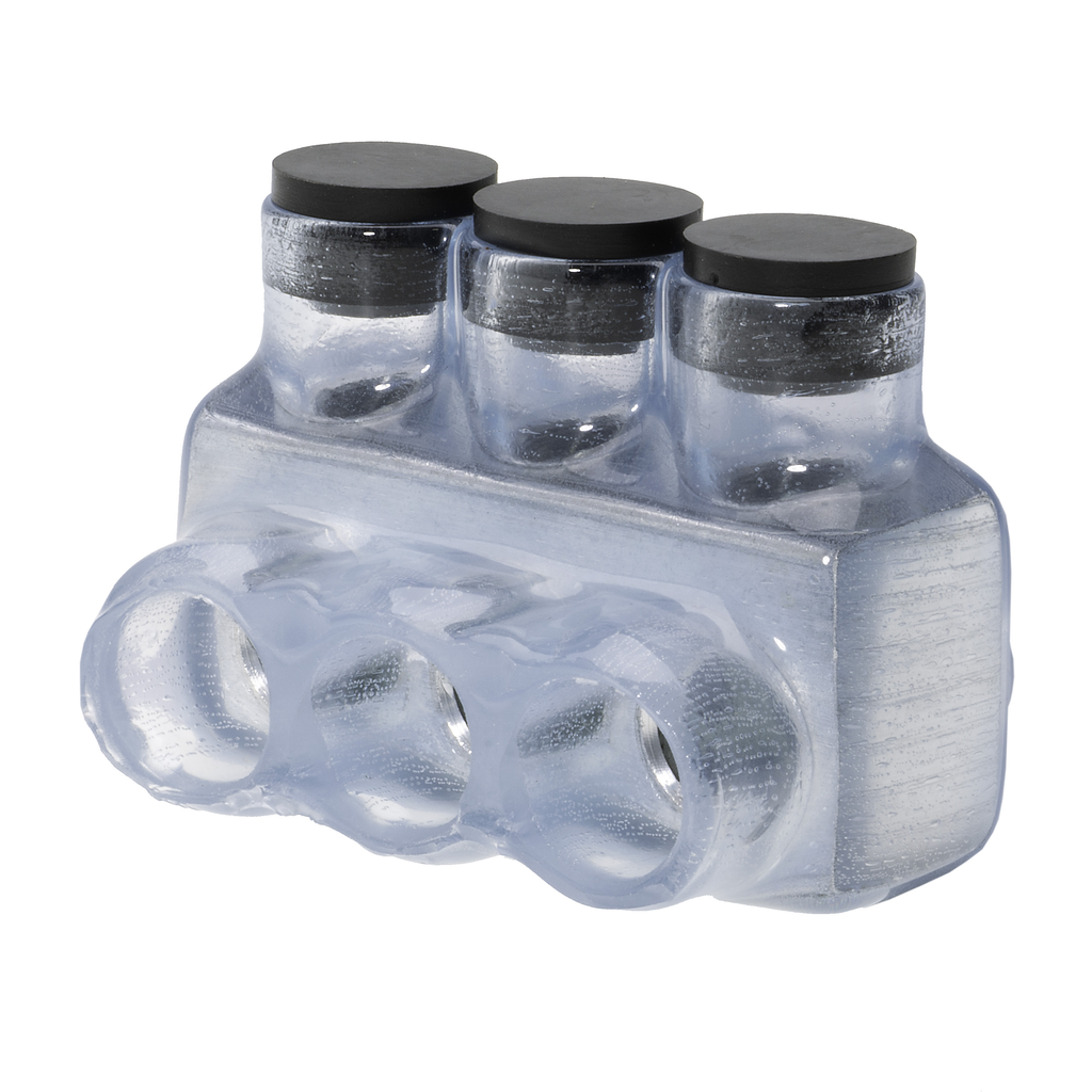 Mayer-DDS-3-Port Clear Multi-Tap Pre-Insulated Connector, 1/0 - 14 Gauge-1