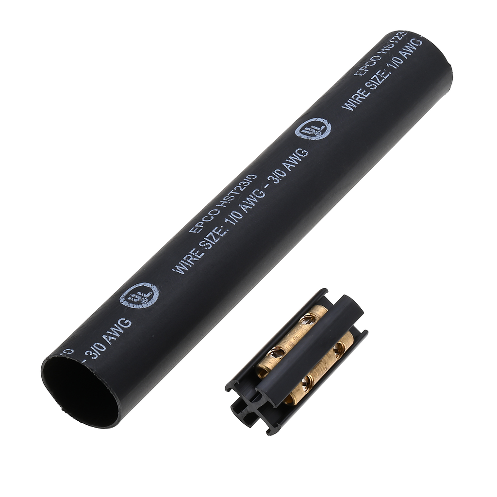 Product image for NSI SKDB 14/3 to 8/3 AWG Black Copper Direct Burial UF Cable Splice Kit with Heat Shrink