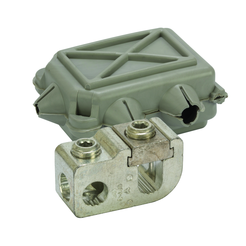 Product image for NSI GP-0WC 2 to 1/0 AWG 14 to 1/0 AWG Tap Aluminum Parallel Tap Connector with Insulating Cover