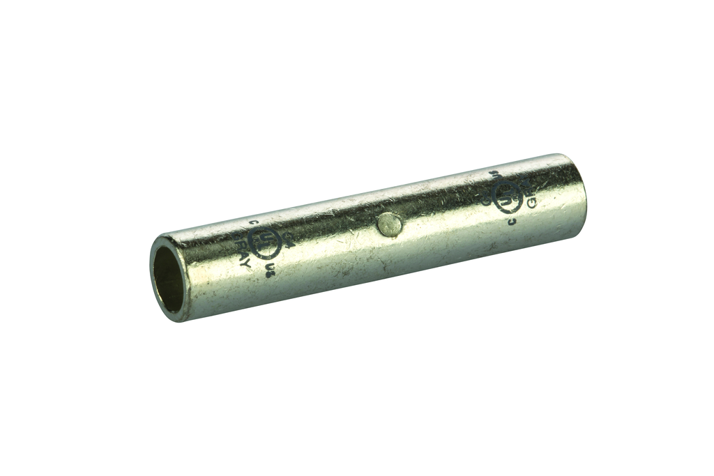 Product image for NSI C-4 4 AWG Gray Tinned Copper Long Barrel 2-Conductor Compression Splice
