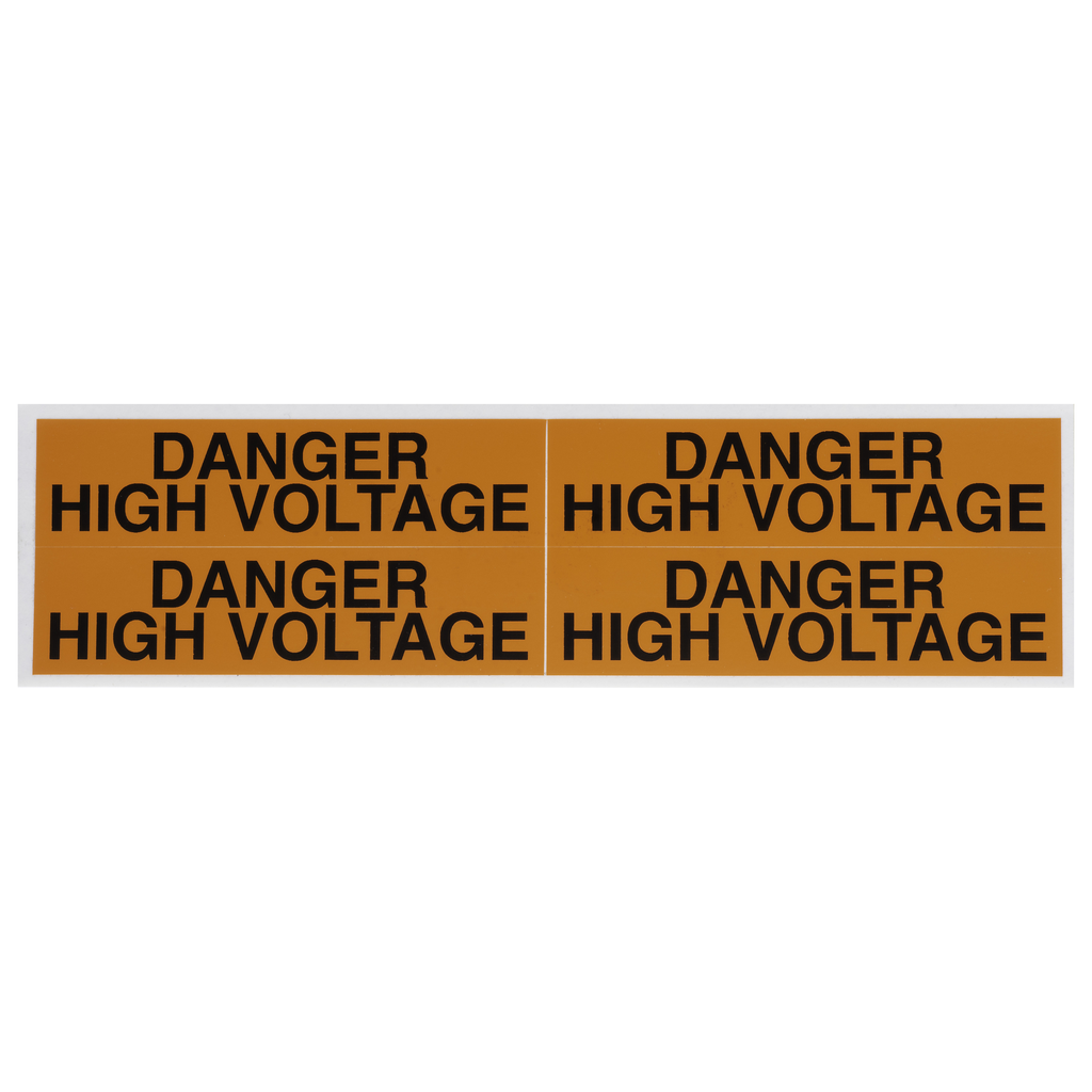 Product image for NSI VM-B-48 4-1/2 x 1-1/8 Inch Black on Orange Vinyl Danger High Voltage Legend Voltage Marker