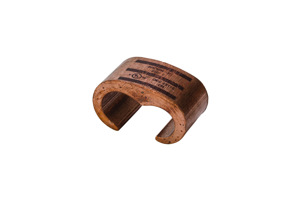 Product image for NSI CTH-112 2/0 AWG to 250 MCM Main Brown Copper Compression C-Tap Connector