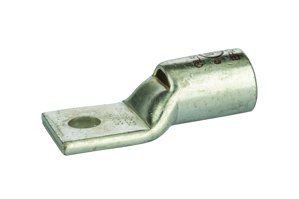 Product image for NSI GL50048 1/2 Inch 500 MCM Brown Copper Short Barrel 1-Hole Compression Lug