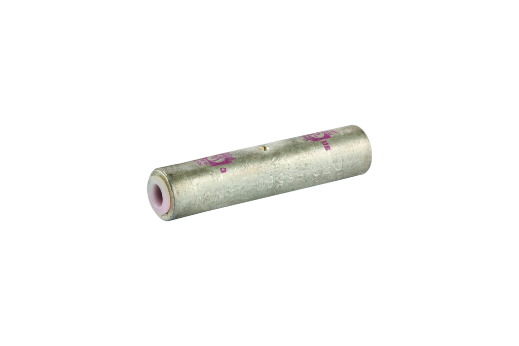 Product image for NSI ASC2T 2 AWG Pink Tinned Aluminum Standard Barrel 2-Conductor Dual Rated Compression Splice