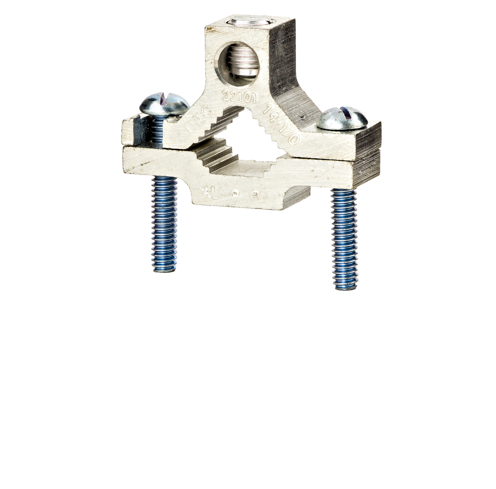 Mayer-DDS-Aluminum Ground Clamp for CU/AL 1/0-14 AWG Cable, 1/2″ to 1″ Pipe-1