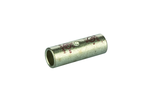 Product image for NSI SC-2 2 AWG Brown Tinned Copper Standard Barrel 2-Conductor Compression Splice