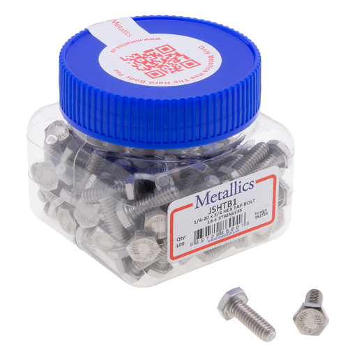 Picture of Bolts 1/4-20 X 3/4 Hx Tap Blt SS S (Jar 100)