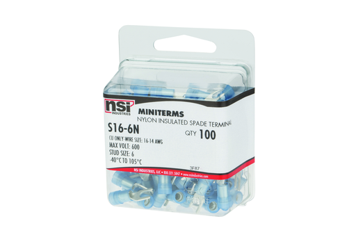 Product image for NSI S16-6N 16-14 Vinyl Flange Spade