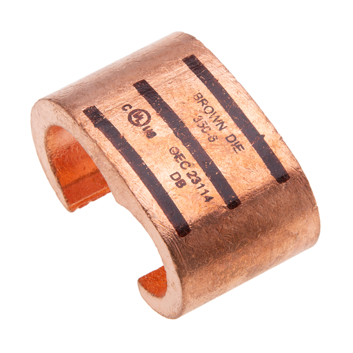 Product image for NSI CTH-114 4/0 AWG to 350 MCM Main Pink Copper Compression C-Tap Connector