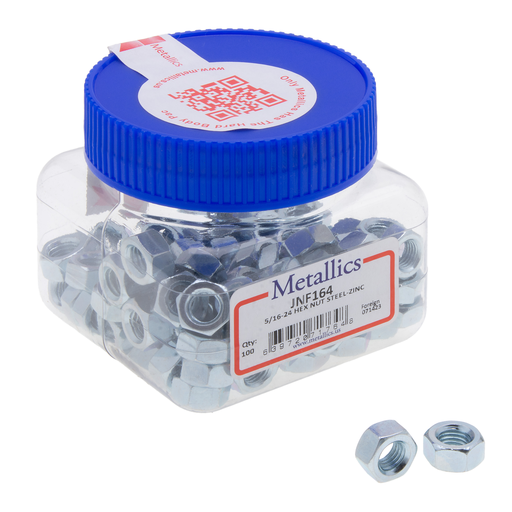 JN165 - Nuts 3/8-16 Hx Nut St-zn (Jar 100)