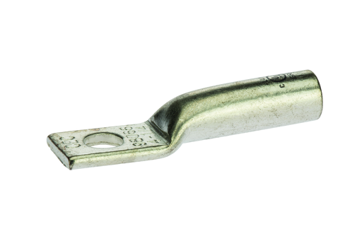 Product image for NSI L414 1/4 Inch 4 AWG Gray Copper Long Barrel 1-Hole Compression Lug