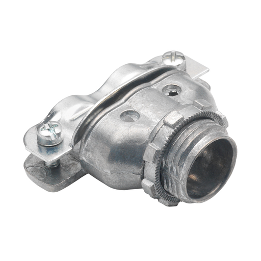 630-DC2 - Connector, Duplex, Zinc Die Cast, Flex Size 3/8 Inch, Strap Type