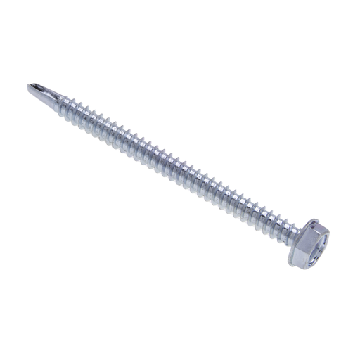 10 x 3/4 in. 5/16 Indented Hex Head Self-Drilling & Tapping Screws with Washer - #3 Drill Point - 410 Stainless Steel - 100qty