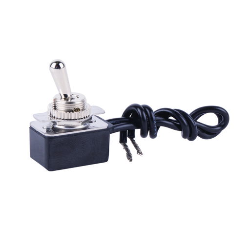 Product image for NSI 78150TW 10 Amp at 125 VAC 4 Amp at 250 VAC Brass/Nickel On-Off SPST Maintained Bat Toggle Switch