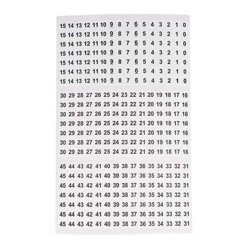 Product image for NSI WMB-8 Wire Marker Book (1-15) (