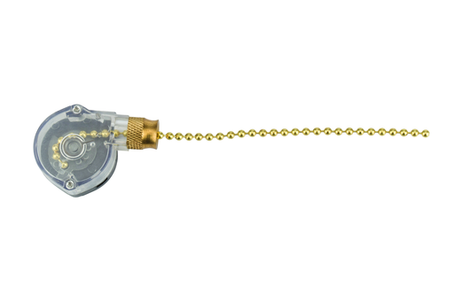 Product image for NSI 75111CQ 6 Amp at 125 VAC 3 Amp at 250 VAC Brass Off-On-On-On SP3T Pull Chain Switch with Cord
