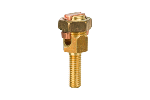 Product image for NSI SPM-5L 3/8 x 16 to 11/8 Inch Stud 5/8 x 18 Inch Nut 4 to 2 AWG Copper 1-Wire Service Post Connector