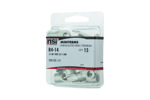 Product image for NSI R4-14 #4 Bare Ring 1/4 Stud