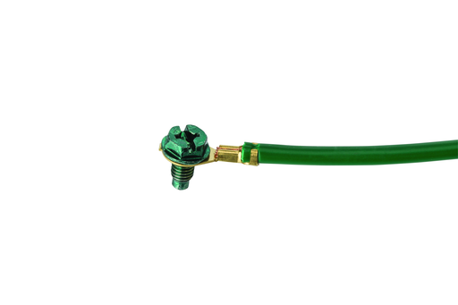 Product image for NSI PG12SC 8 Inch 12 AWG Stranded Green Grounding Pigtail with Combination Slotted Screw