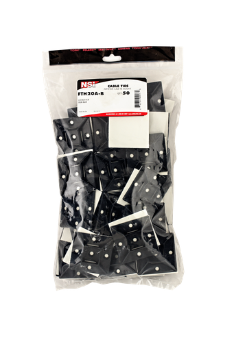 Product image for NSI FTH20A-B Adhesive Tie Mount Bla