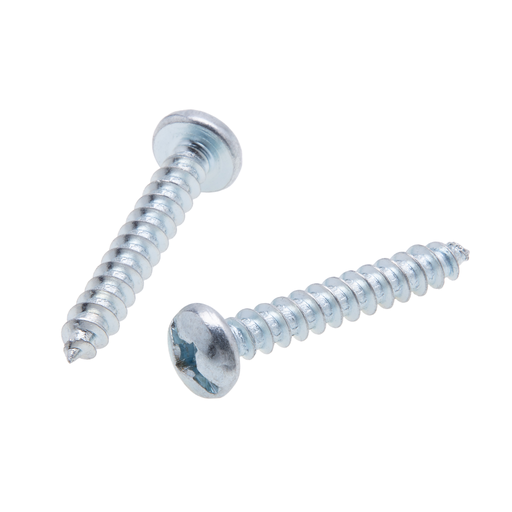 JTTS28 - Sheet Metal Screw, #10 size, Pan head , Slotted/Phillips/Square drive , 1 in. length, Steel, Zinc Chromate finish, 100 per pack