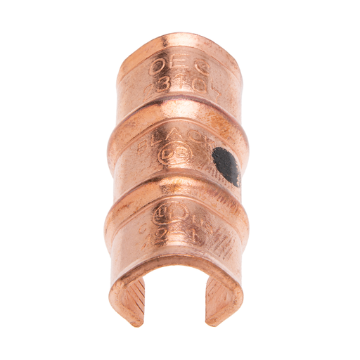 Product image for NSI CT-107 3 to 1 AWG Main Black Copper Compression C-Tap Connector