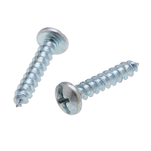 8 x 1/2 in. Pan Head Phillips Sharp Point Tapping Screws - Steel Zinc - 100qty