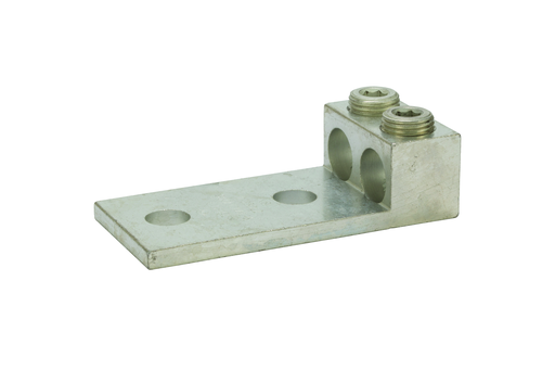 Product image for NSI 2-350L2 1/2 Inch 6 AWG to 350 MCM Aluminum 2-Port 2-Hole Panelboard Lug