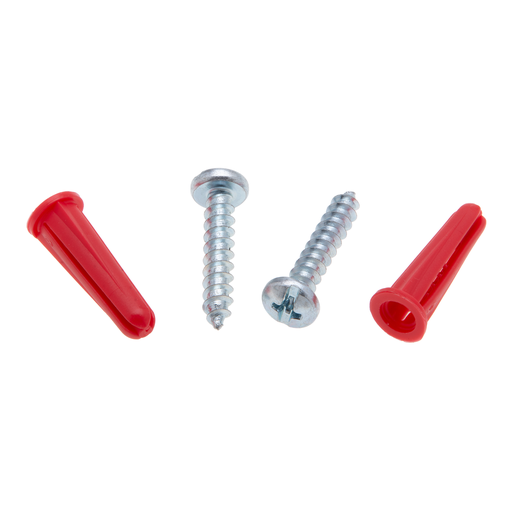 Anchors 1/4 Red Plas Wall Ancr Kit, 10 (Jar 200)