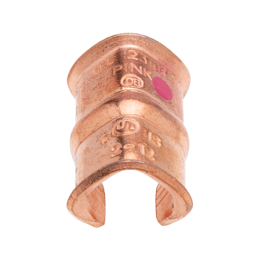 Product image for NSI CT-106 4 to 3 AWG Main Pink Copper Compression C-Tap Connector