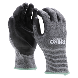 NSI GLV-400M 13GA GREY HPPE SHELL, ANSI CUT LEVEL A2, ISO CUT LEVEL B, BLACK PU PALM COATING, SIZE MEDIUM