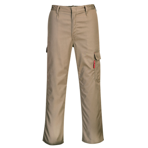 Bizweld Work FR Cargo Pants, Size M, Khaki