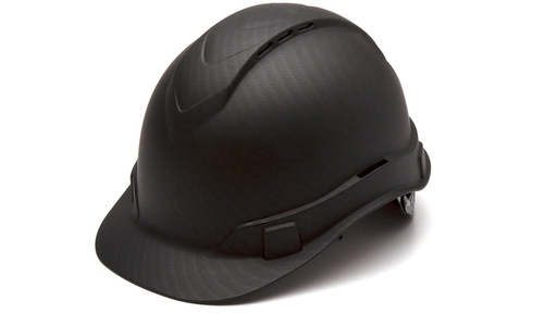 MATTE BLACK VENTED HARD HAT