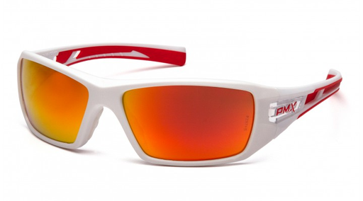 Pyramex Safety - Velar-White/Red Frame/Sky Red Mirror Lens