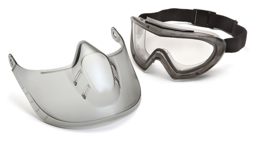 Pyramex Safety - Capstone - Clear Anti Fog Dual Lens with Clear Shield