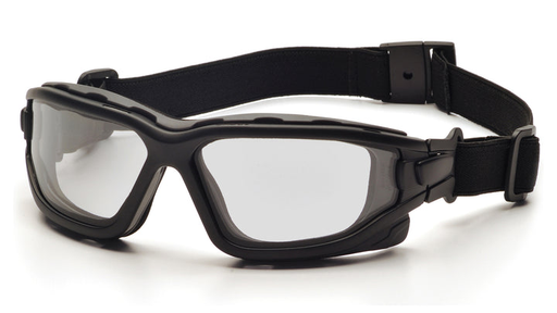 Pyramex Safety - I-Force - Black Strap-Temples/Clear Anti-Fog Lens