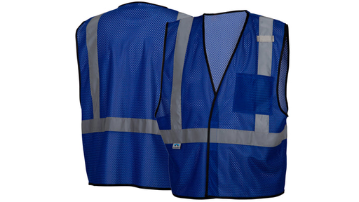 Pyramex Safety- R Blue Vest w/Reflect Lg - XL