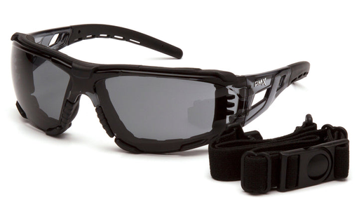 Pyramex Safety - Fyxate - Black frameGray H2MAX Anti-Fog with Foam Padding