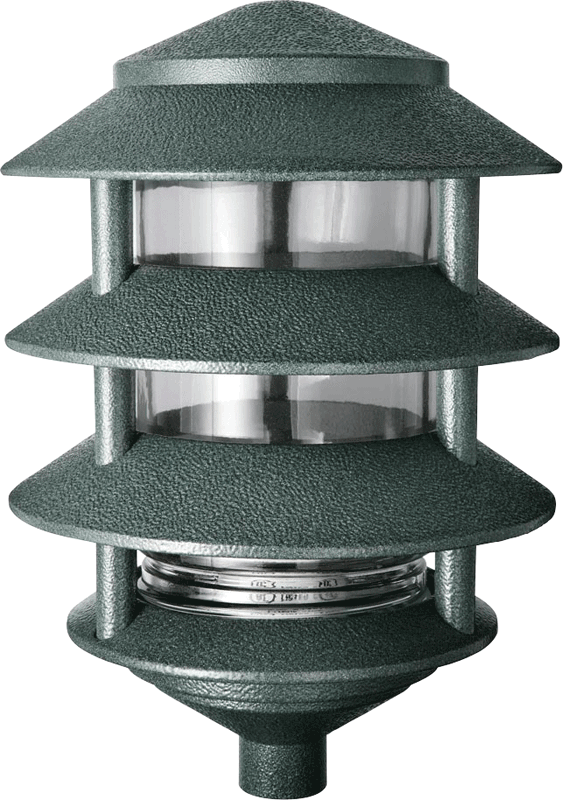 Product image for RAB LL22VG 4-Tier 100 W 120 Volt 6 Inch Verde Green Die-Cast Aluminum Incandescent Landscape Lawn Light Fixture
