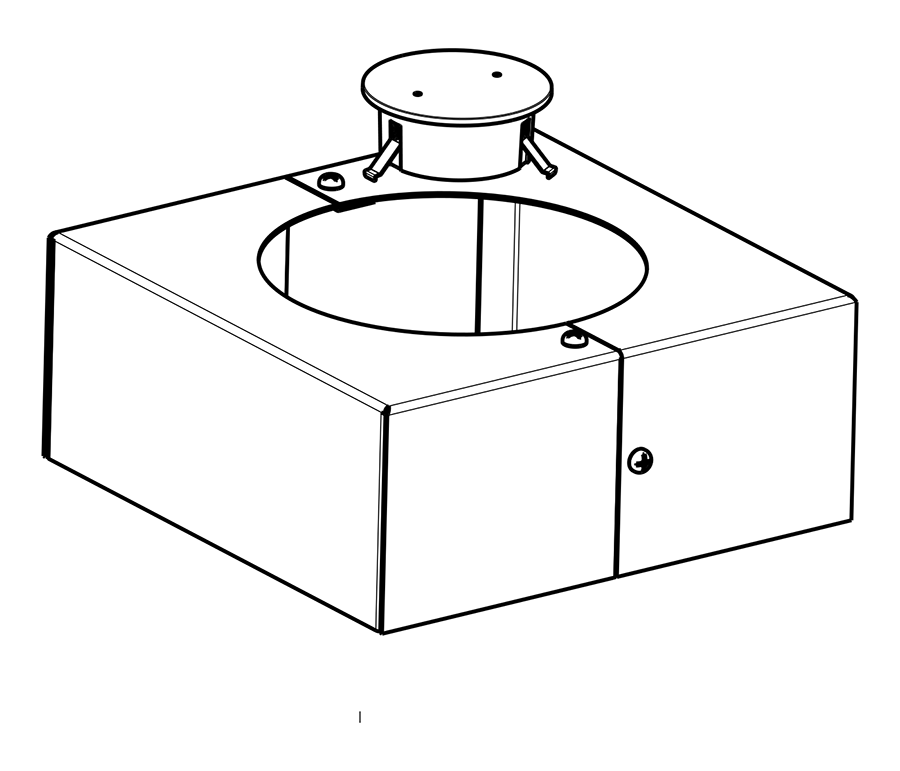 Product image for RAB BCK-RT8 8" RND Tapered Base Bas