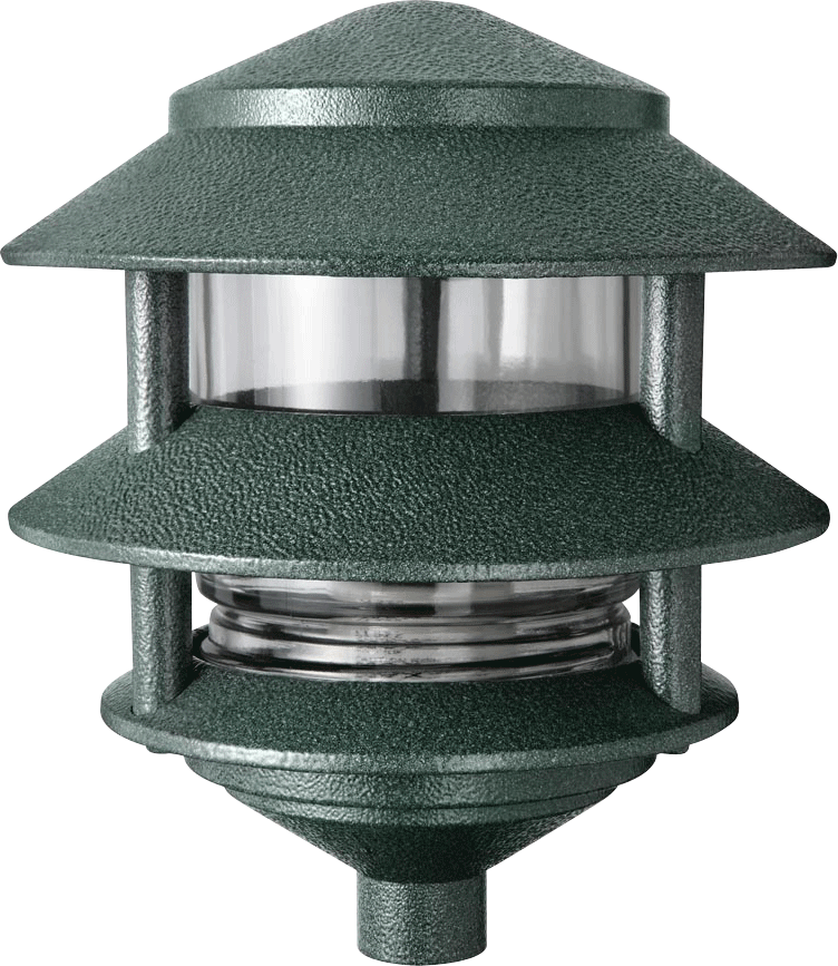 Product image for RAB LL322VG 3-Tier 75 W 120 Volt 6 Inch Verde Green Die-Cast Aluminum Incandescent Landscape Lawn Light Fixture