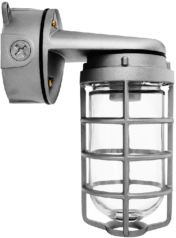 Mayer-DDS-VAPORPROOF VXBR 100W WALL BRACKET 4 INCHES BOX 1/2 INCH WITH GLASS GLOBE CAST GUARD-1