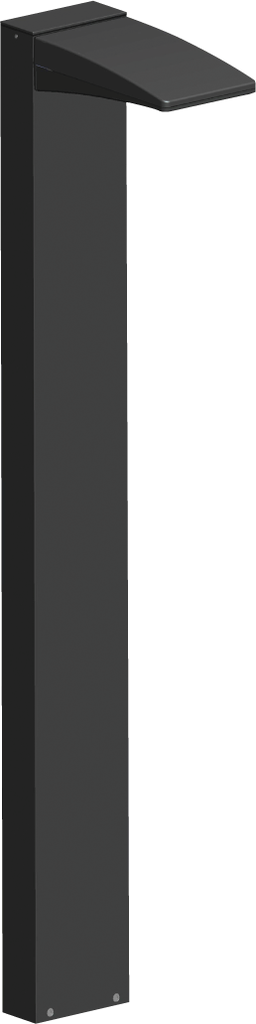 Product image for Rab Lighting BLED10Y - 42-Inch High Rectangular 10W LED Bollard 3000K - 1,297 Lumens 71 CRI 120-277V - Bronze Finish