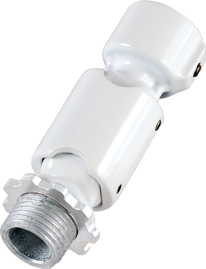 Product image for RAB HS90-W HANG STRAIGHT 90DEG 1/2 NPS SWIVEL MOUNT SLOPED CEILING WH