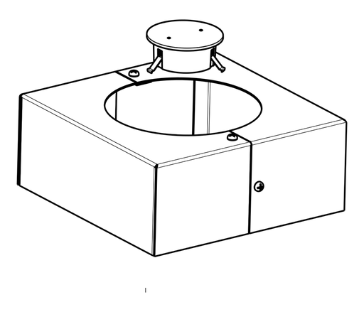 Product image for RAB BCK-RT8 8" RND Tapered Base Bas