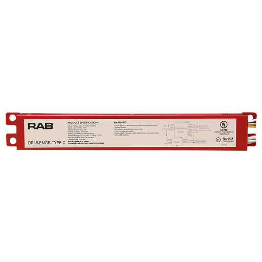 Product image for RAB DRI-5-EMGR-TYPE-C EMERGENCY TYP